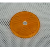 ODRAZOVÉ SKLO ORANŽOVÉ - NA ŠROUB  (PRŮMĚR 60mm)